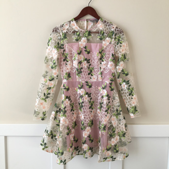 ASOS Dresses & Skirts - ASOS Embroidered Foral Design Mini Dress
